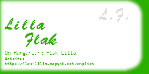 lilla flak business card